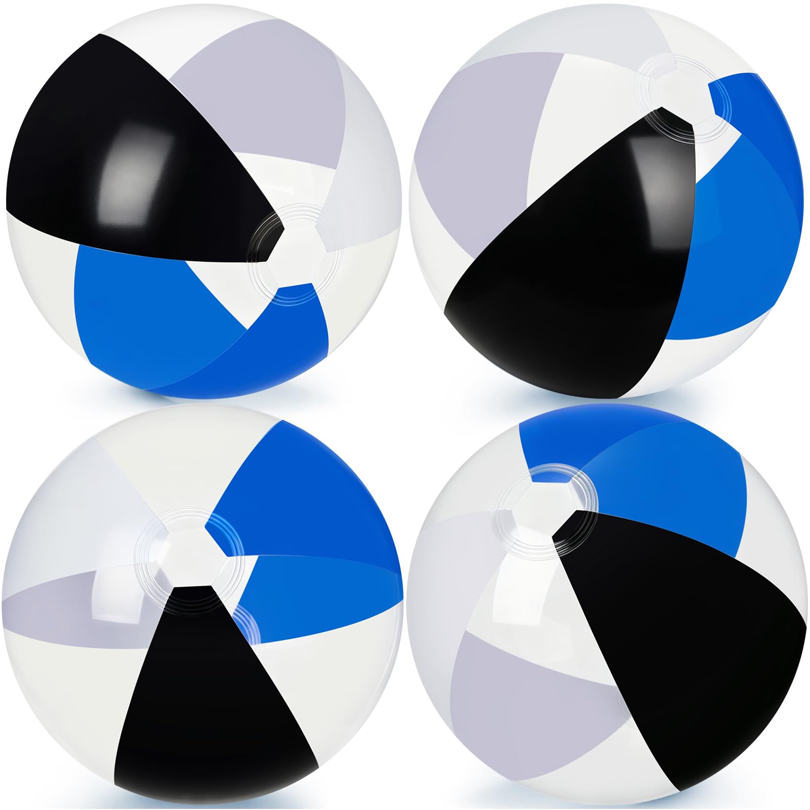 MiniInflat 4 Pack Pastel Beach Balls,Patriotic Color,16 Inch