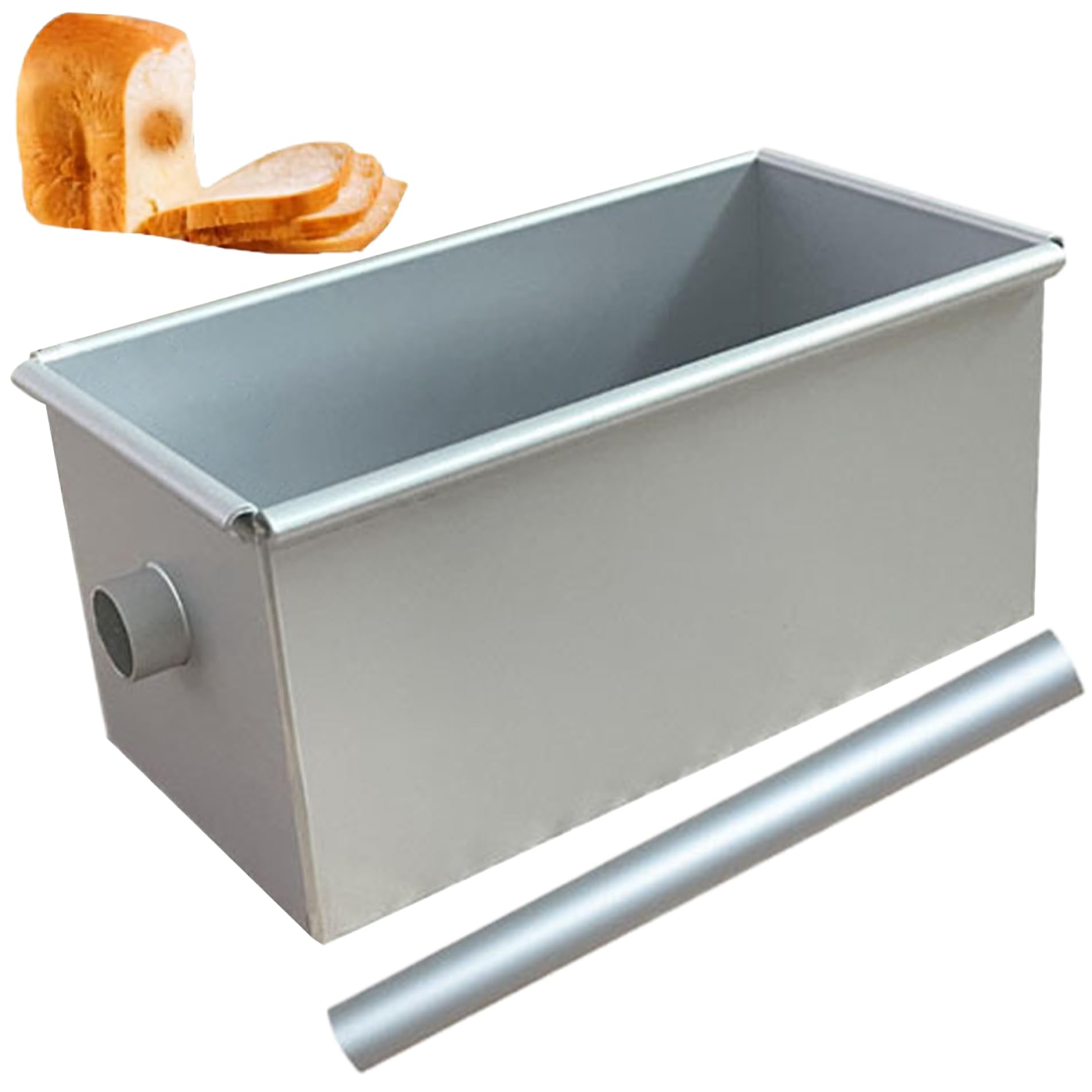 Mini moule à pain rectangulaire en aluminium antiadhésif avec tube central pour gâteau
