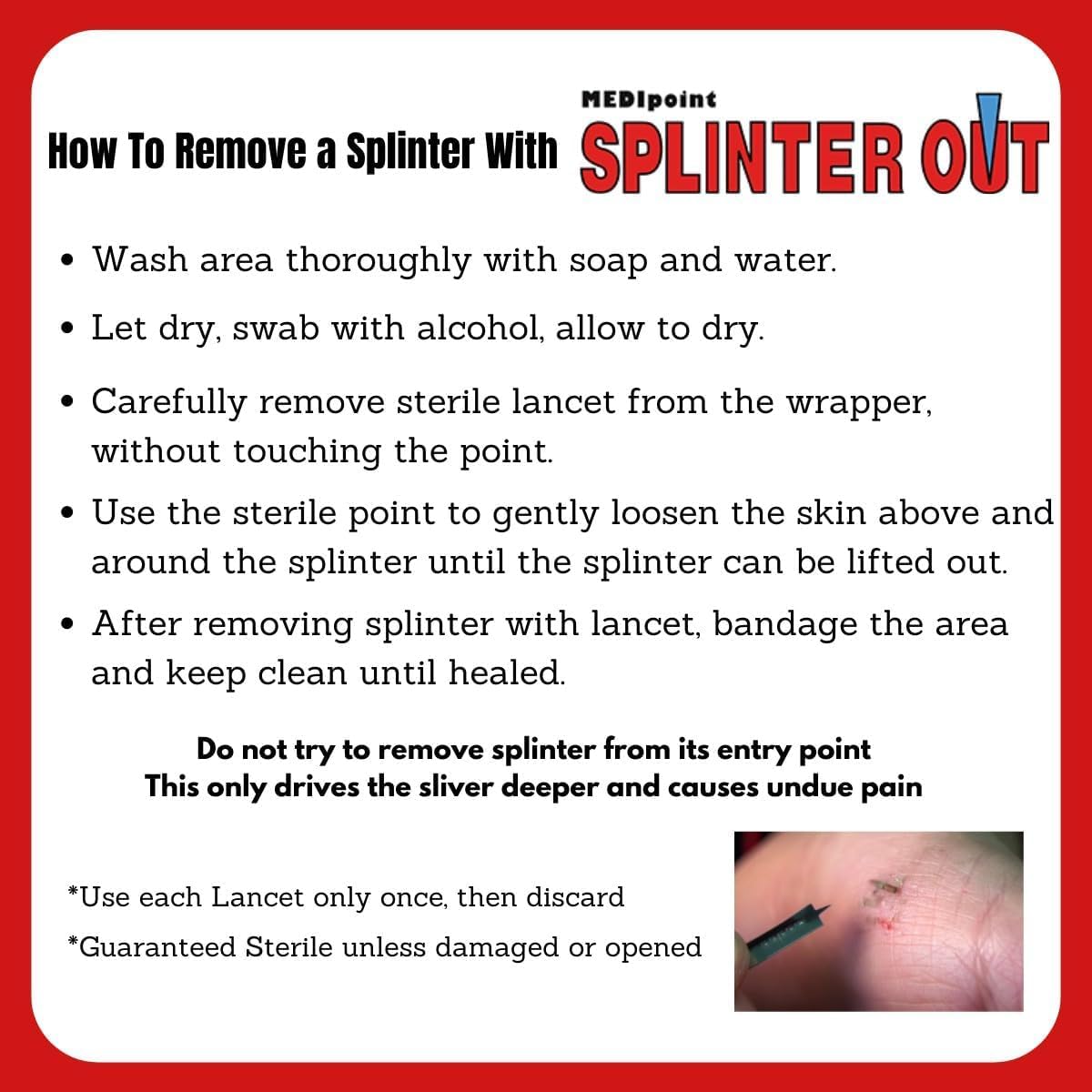 Splinter Out Splitterentferner, 20 Stück, 1 Stück