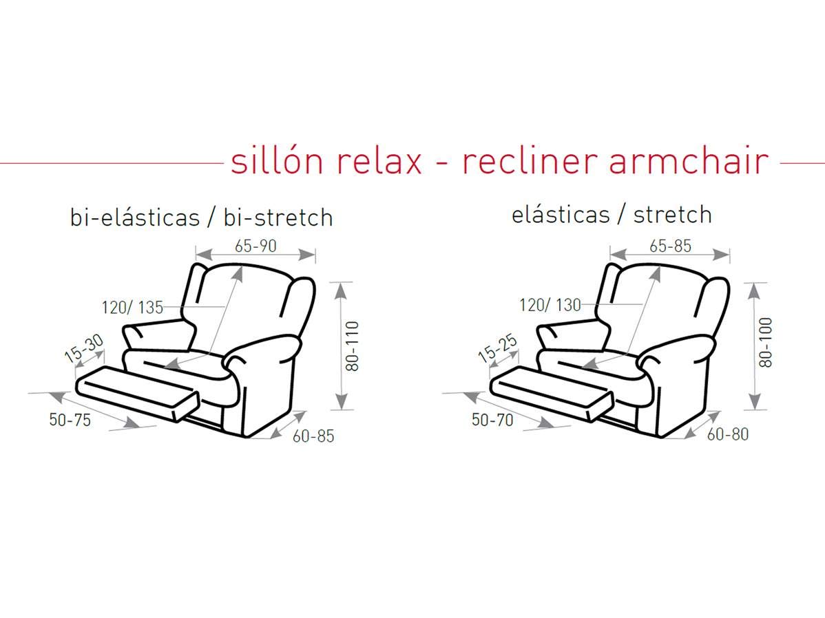 Lanovenanube - Funda sillón Relax Grecia - Elástica - Color Marrón C03