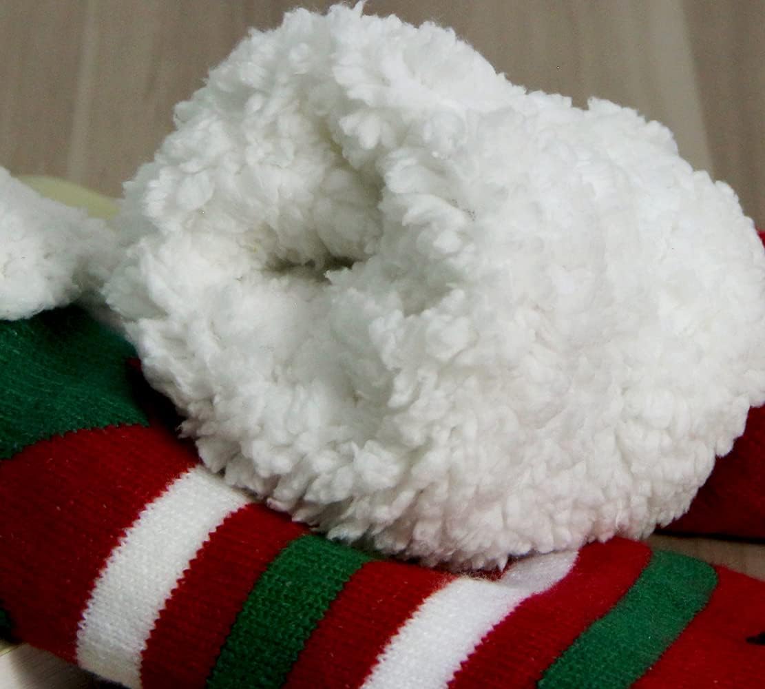 Slipper Socks for Women with Gripper - Winter Non Slip Thick Fuzzy Socks - Warm Cozy Christmas Gift