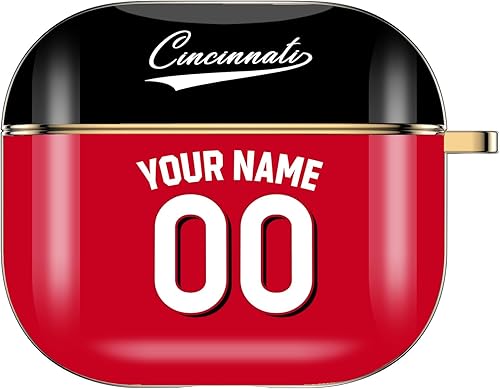 Miniatura 7 de Funda personalizada con nombre y número para AirPods Pro de 3 generación Pro 2 (2019, 2021, 2022) con llavero personalizado, regalo para fanáticos