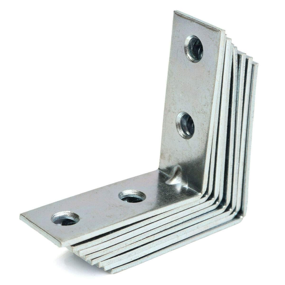 SENRISE Joint Fastener, 10pcs Right Angle Support L 90 Degree Right Angle Right Angle Brackets for Desk Table Shelf/25 * 25 * 15mm