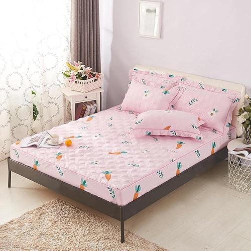 Miniatura 10 de CFYCYHDZHT Sábana bajera ajustable de bolsillo profundo para niños y niñas, para dormitorio grueso acolchado impreso, habitación para adultos, cama