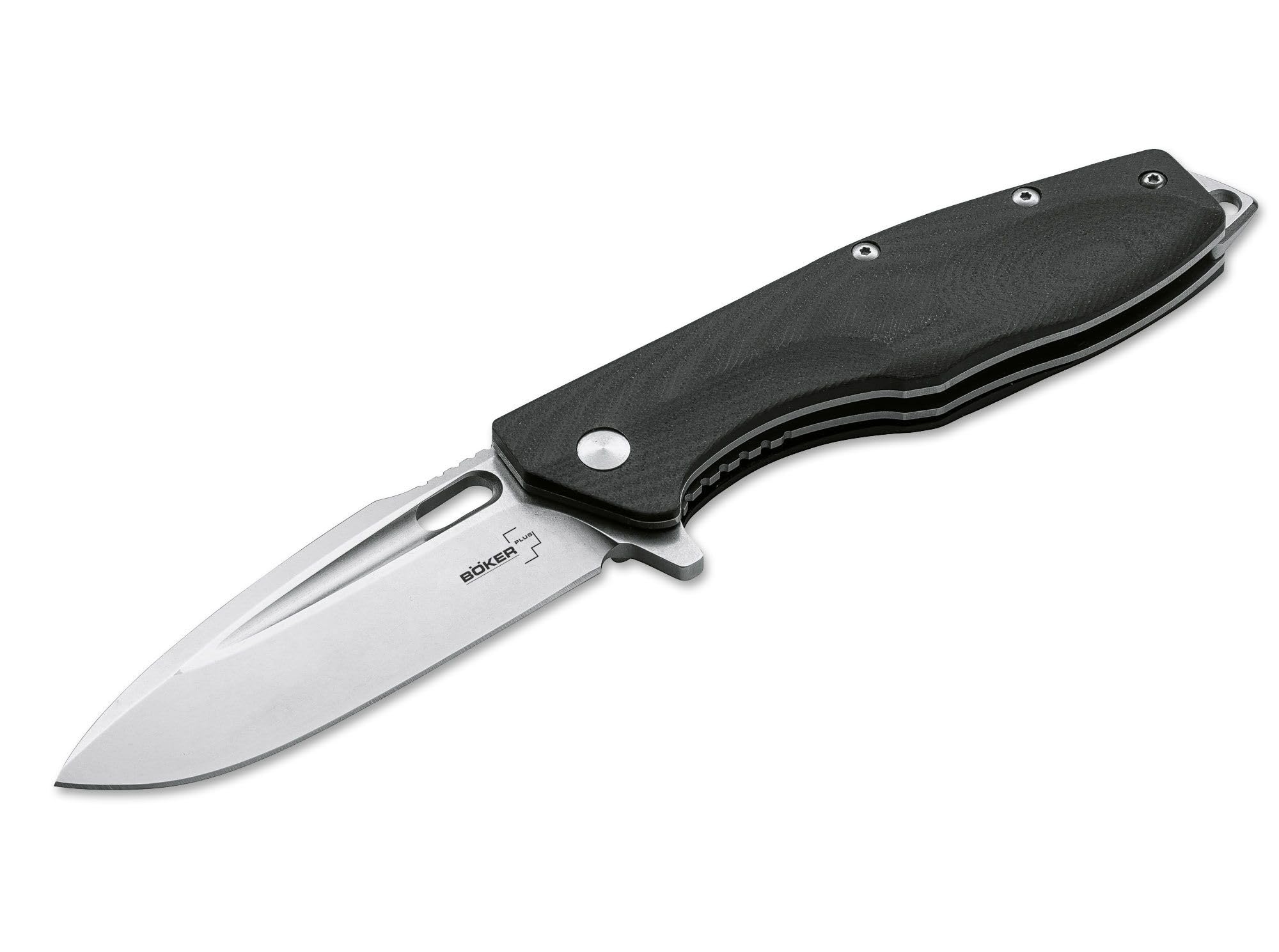 Böker Plus® Caracal Folder wytrzymały scyzoryk - idealny nóż z klipsem kieszonkowym - uniwersalny nóż outdoorowy z torbą na nóż i eleganckim pudełkiem na prezent