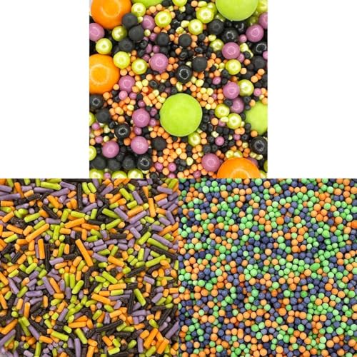 Scrumptious!, Bundle, Halloween Favourites Edible Cake Topper Sprinkles Cupcake Decorations -Halloween Strands - Image 2