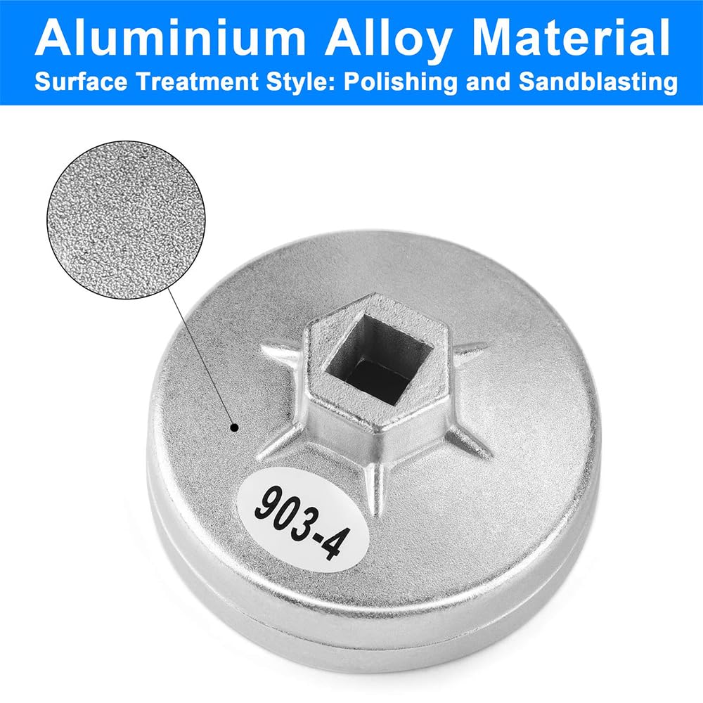 Filtre à Solution d'urée 23 pièces Jeu de clés à Filtre à Huile en Alliage d'aluminium Type de Tasse Douille 1/2 "Kit d'outils de Retrait d'entraînement Kit Nettoyage Filtre à urée