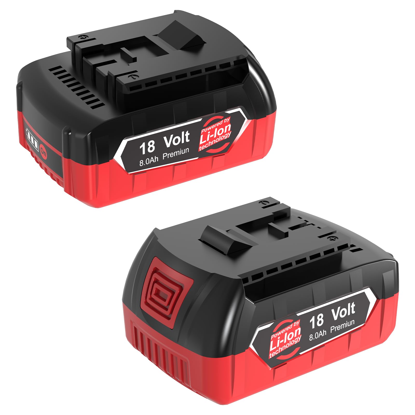 2Stück 18V 8,0Ah GBA Ersatzakku für Bosch Akkus Professional 18V | Ersatzakkus für Bosch Professional 18V (Blau) | Nicht für PBA PSB PSR (Profi-Serie) | Nicht für Bosch Home & Garden (Grün)