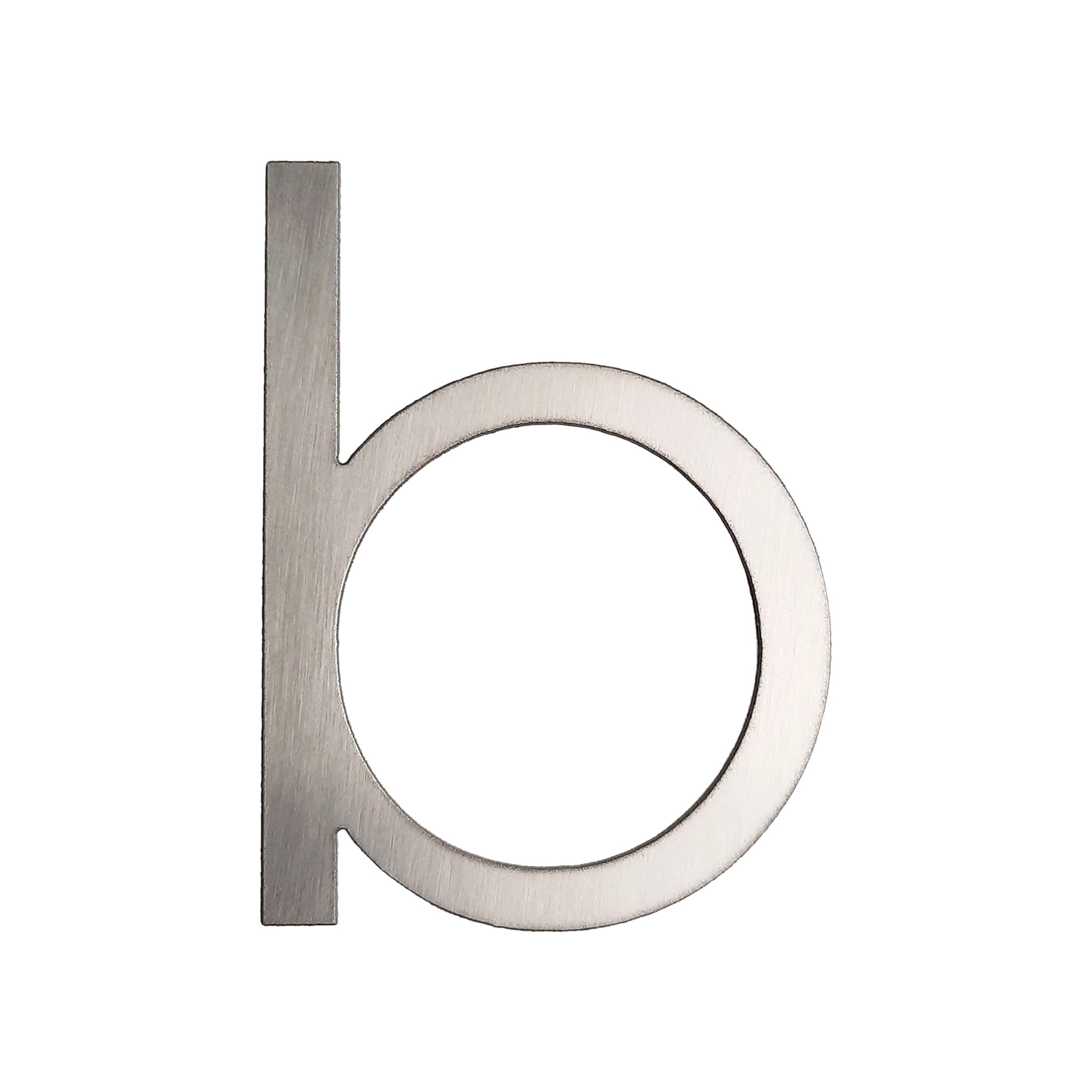 Guizzo Creart Stainless Steel External House Number Letter - Size 6 x 6 cm - Letter b - Handmade Product and Made in Italy
