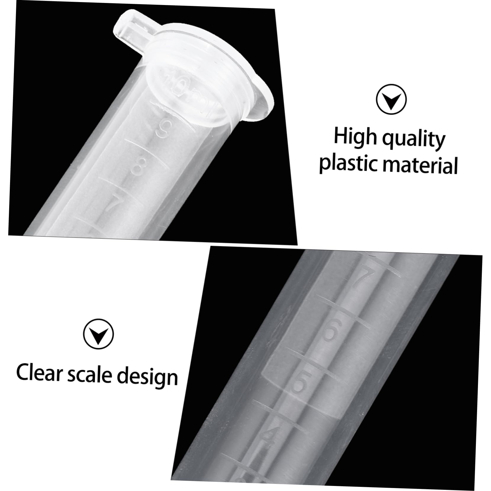 VALICLUD 200 Provette Centrifuga in Plastica da 10ml Scala Graduata per Esperimenti Scientifici, Confezione da 200 Pezzi per Biochimica e Analisi di Campioni