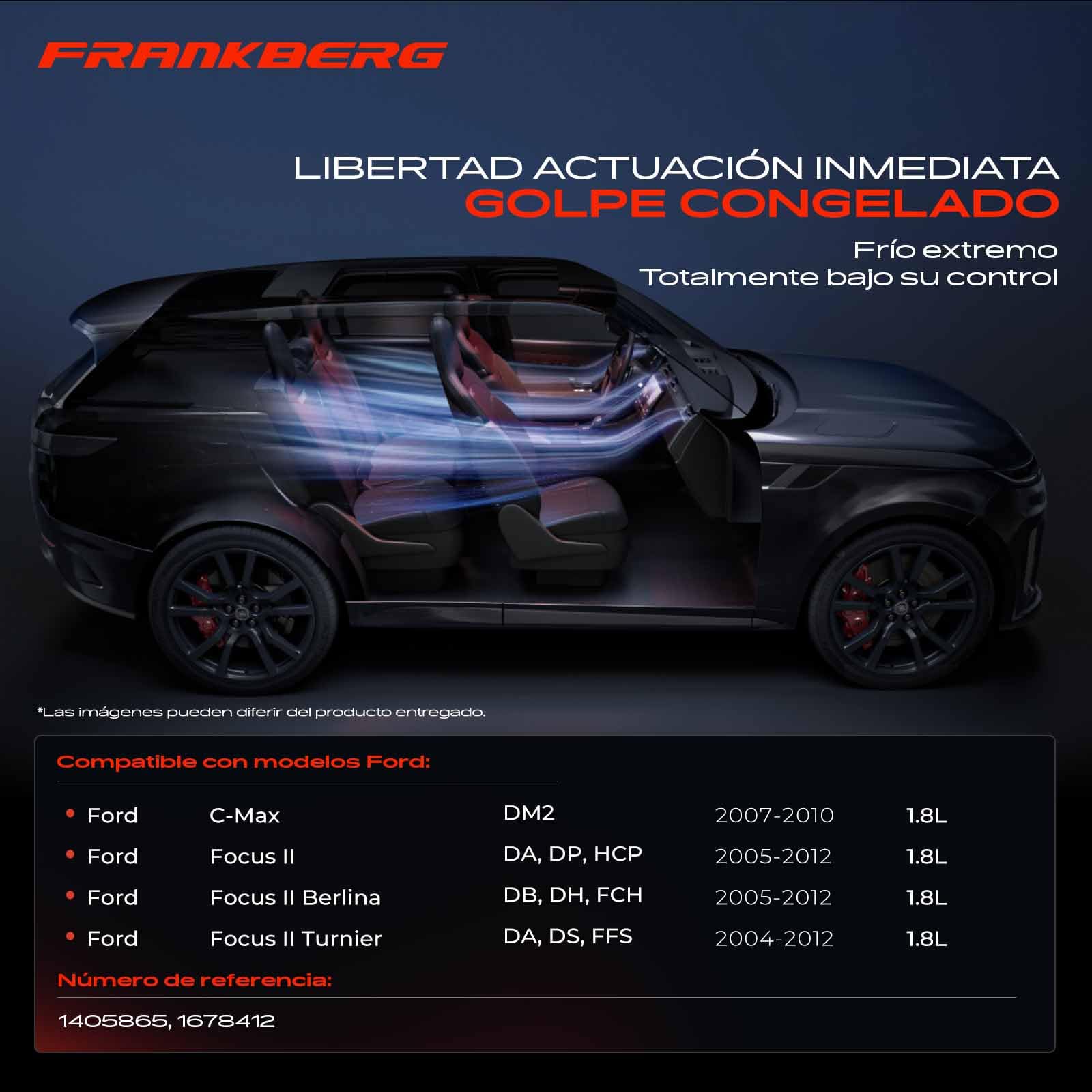 Frankberg Compresor de aire acondicionado con embrague Diesel Compatible con Focus（Sedán/Turnier) II 1.8 TDCi C-Max/Focus C-Max DM2 1.8 TDCi Replace# 1405865, aceite premezclado