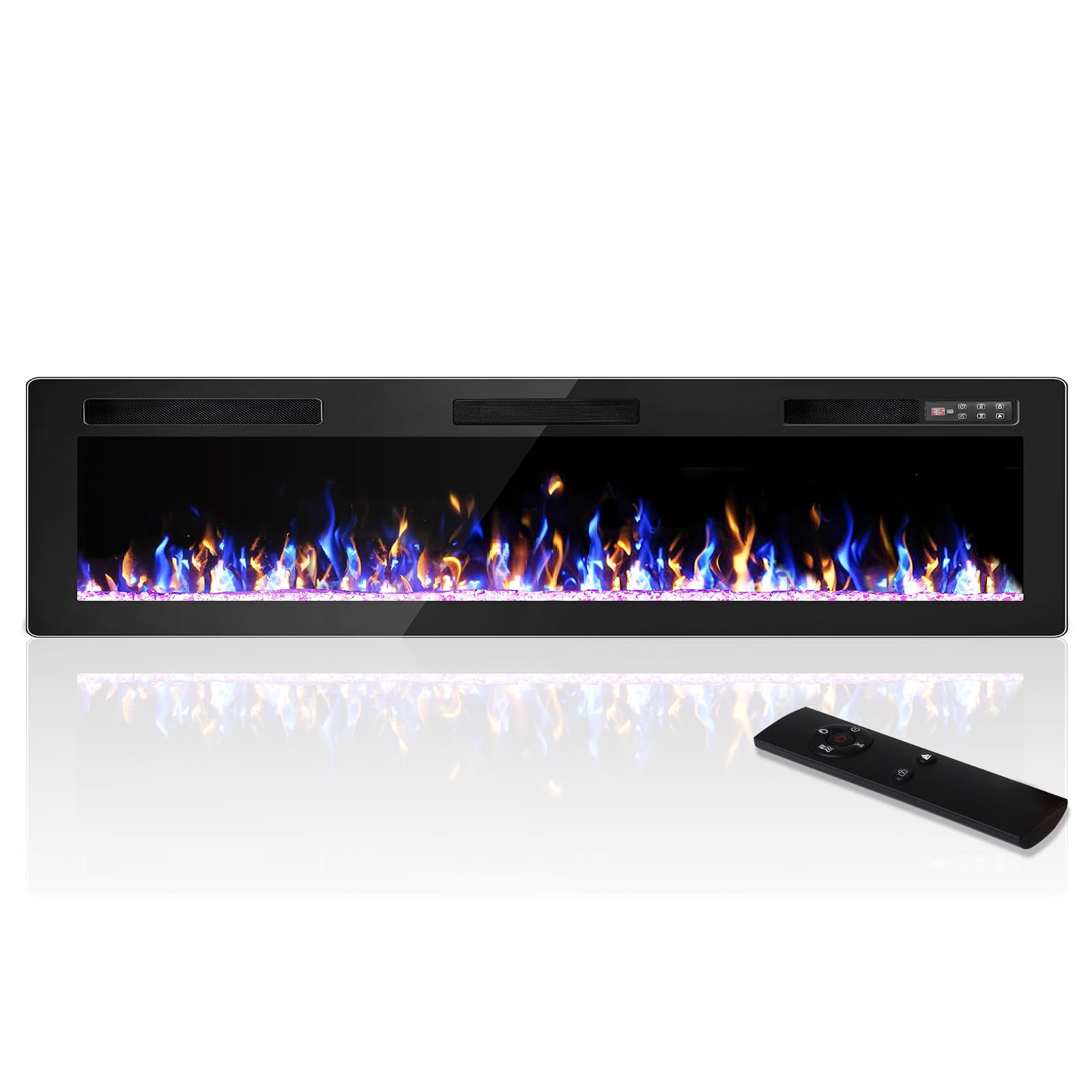 VENDROZ 72-Inch Ultra-Thin Electric Fireplace