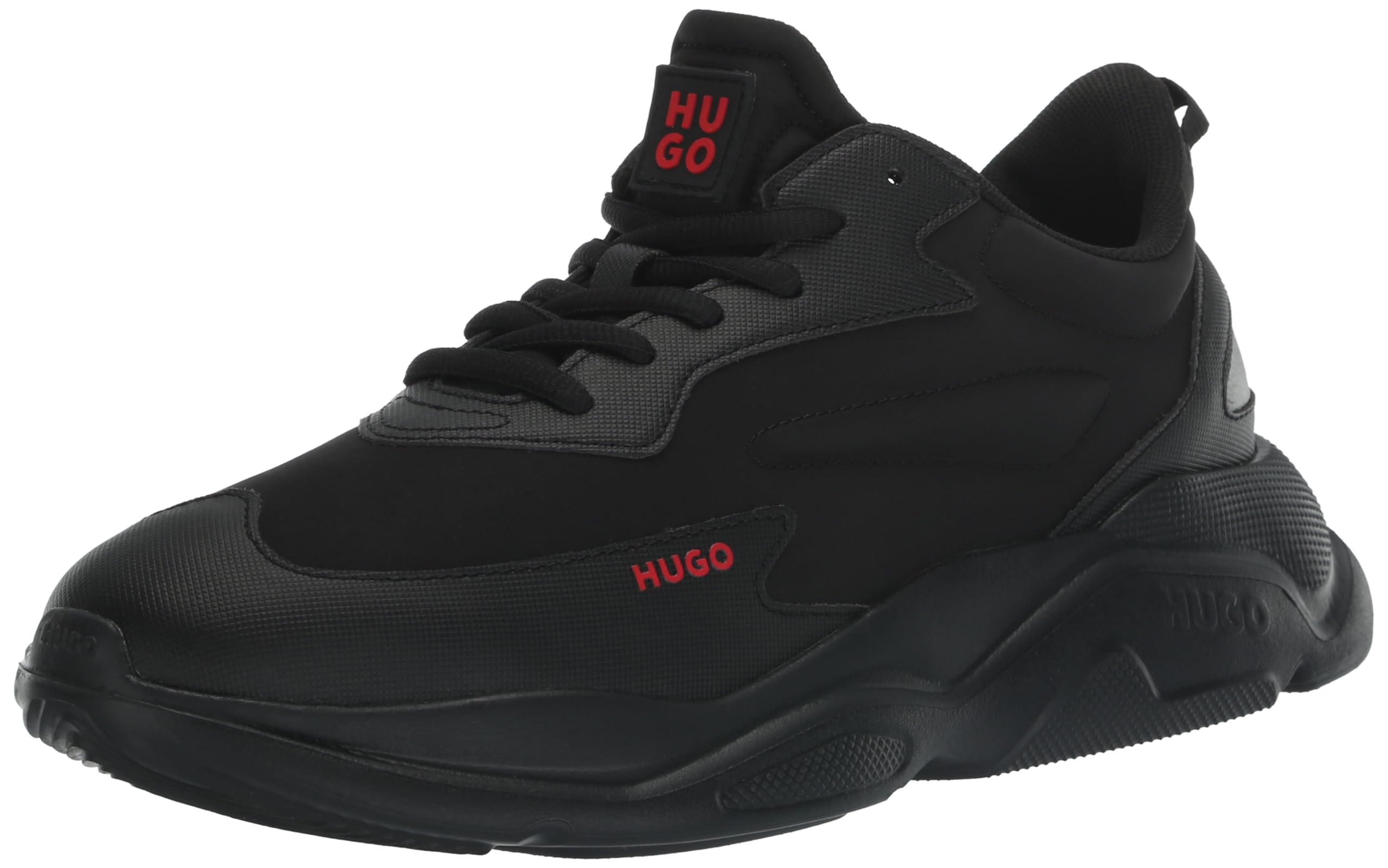 Hugo Men's Running Style Sneakers with Thick Rubber Sole