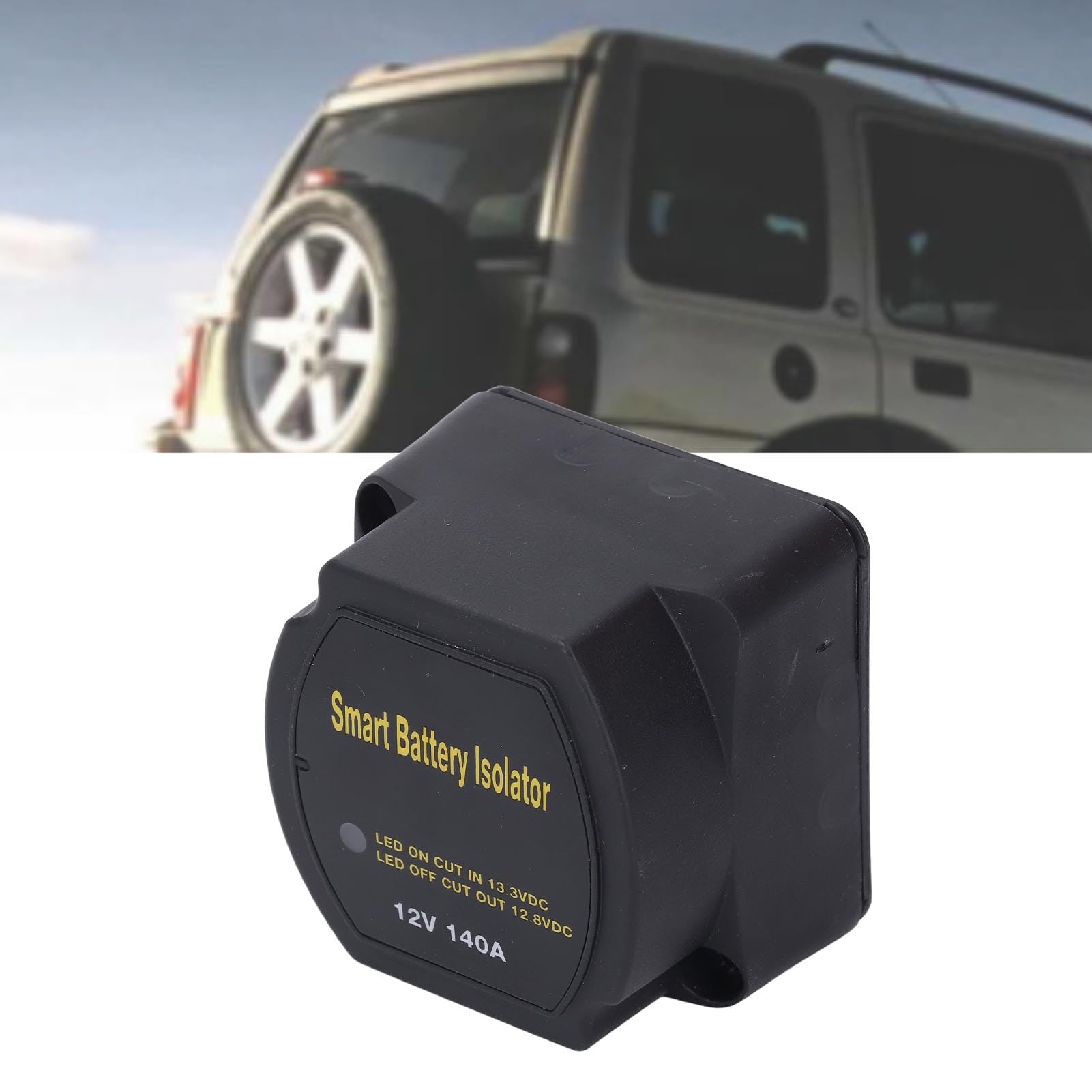 Generic Zestaw Izolatora Podwójnej Baterii 140AMP Zaawansowany Przekaźnik Wrażliwy na Napięcie do Ciężarówki RV UTV Wodoodporny Trwały 7 M 7AWG