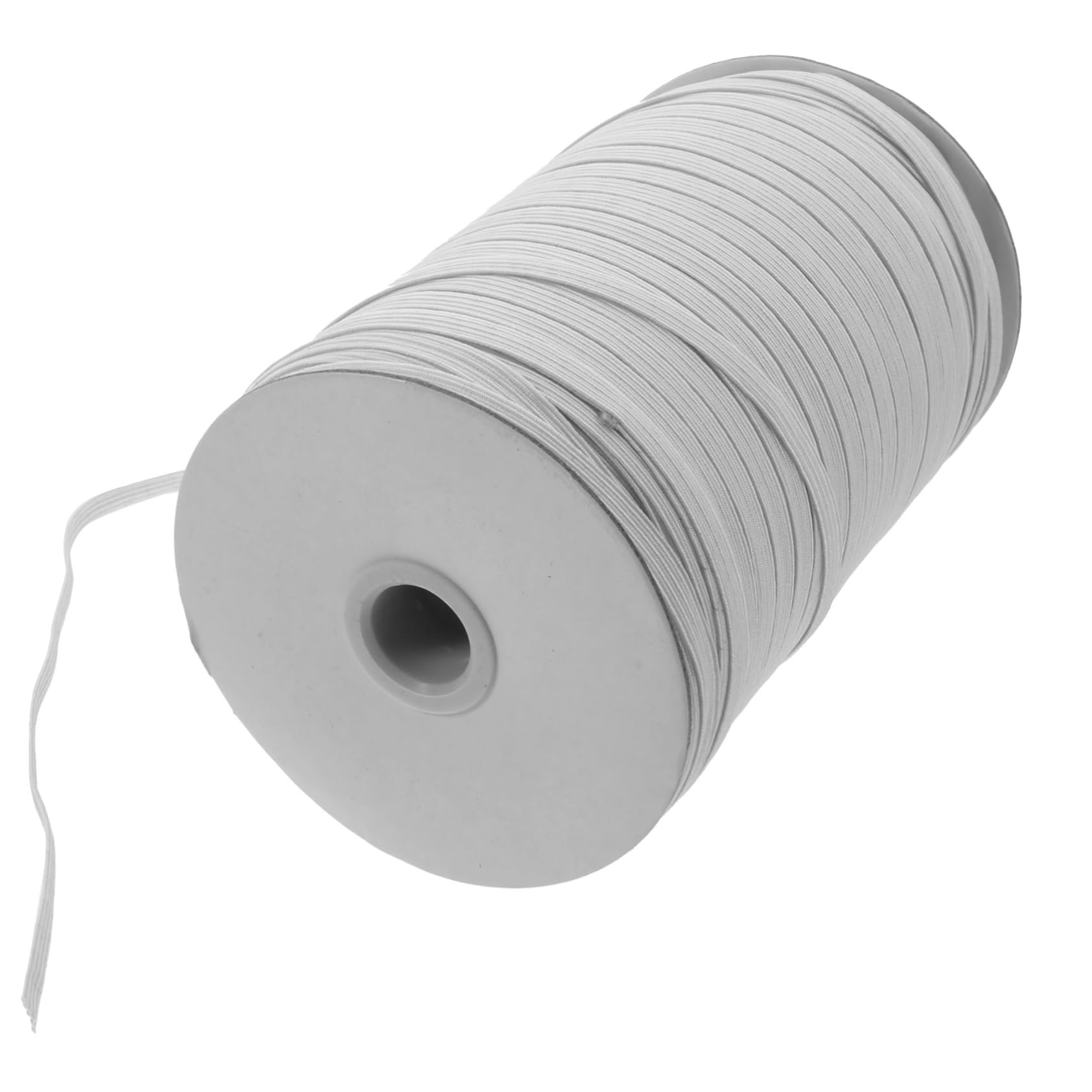 Geflochtenes Gummiband aus Polypropylengarn Vielseitiger Weißer Nähgummi zum Nähen und Basteln 6mm Breite Elastische Schnur für Masken und Stoffe