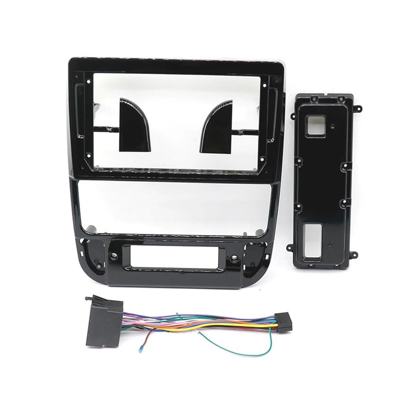 Pannello controllo Kit Montaggio Pannello Adattatore Cruscotto Radio 9 Pollici Per Peugeot 406 1999-2004(Cavo Black Frame)