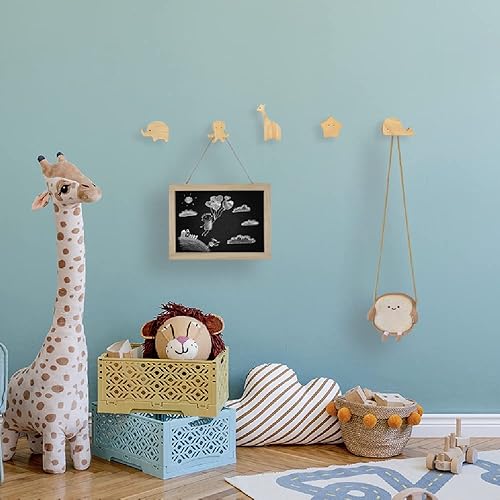 Miniatura 6 de Bonitos ganchos de pared de madera de animales  5 x animales terrestres  Ganchos decorativos para colgar abrigos, sombreros, bolsos, mochilas,