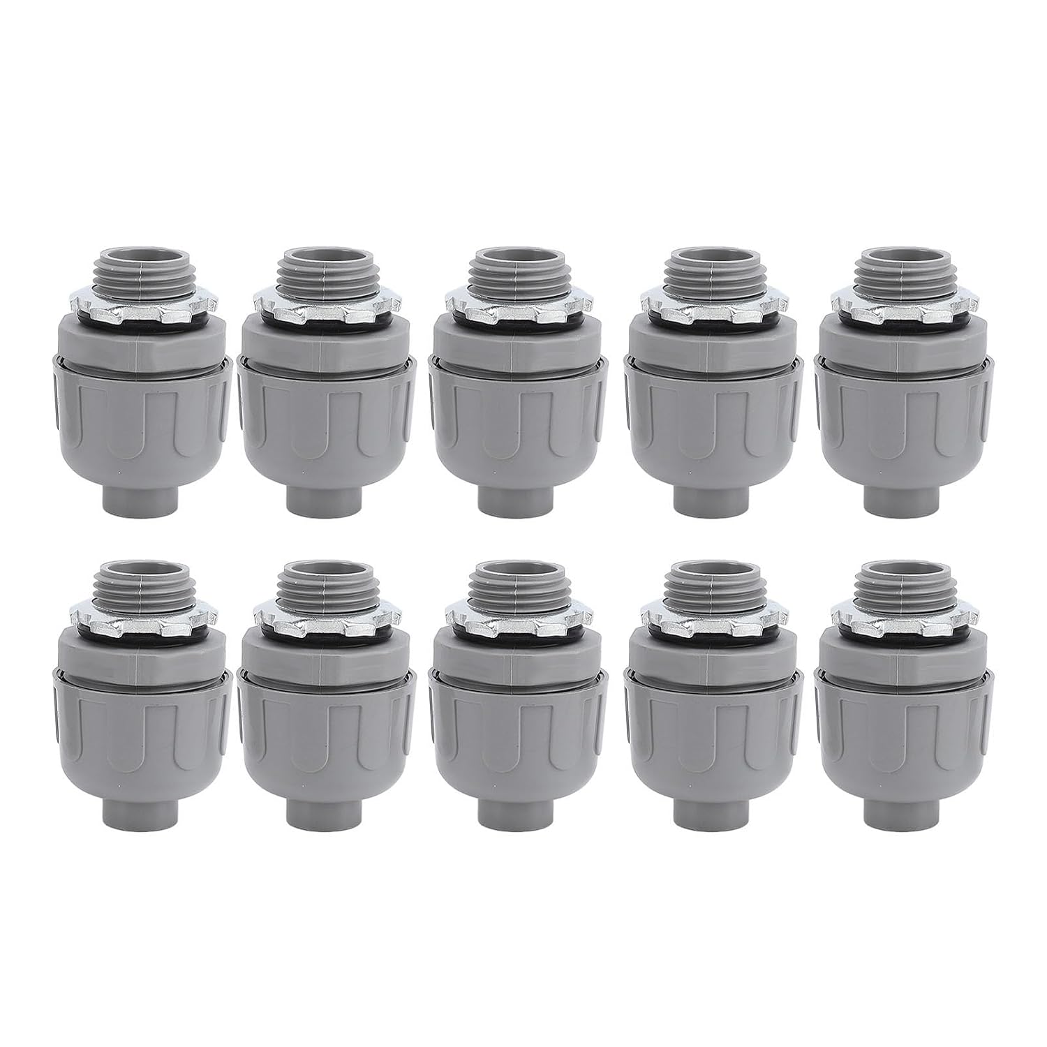 10 Pcs Liquid Tight Conduit Connector Nylon 6 1 Inch NPT Electrical Conduit Fitting for Home Outdoor