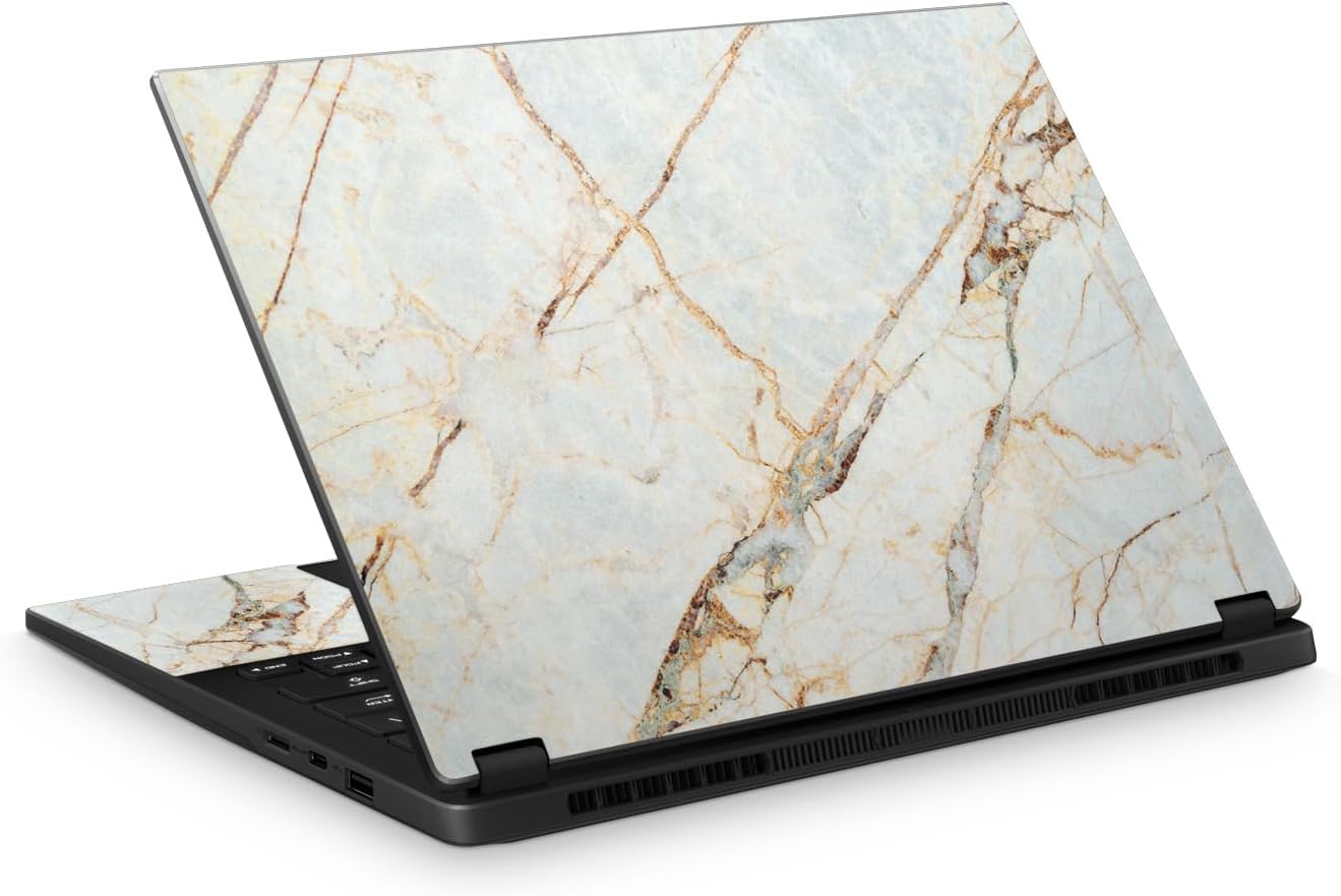 Glossy Glitter Laptop Skin Compatible with Asus TUF Gaming A14 (2026) - Antique Marble - Premium 3M Vinyl Protective Wrap Decal Cover - Easy to Apply | Crafted in the USA by MightySkins