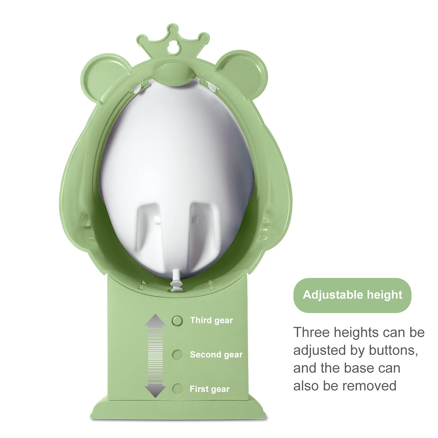 Orinal de entrenamiento para orinar para niños pequeños, entrenador de orina para el baño, divertido entrenamiento para bebés (verde)