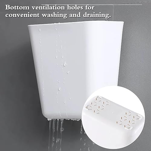 Miniatura 3 de Caja de almacenamiento para puerta de armario de cocina de 4 piezas, caja de almacenamiento autoadhesiva montada en la pared, organizador de