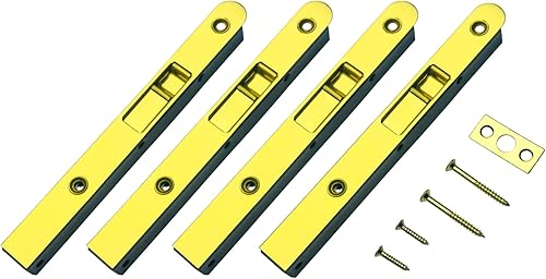 Miniatura 27 de QCAA Perno redondo de latón macizo, 6 ", latón macizo, negro mate, paquete de 2, fabricado en Taiwán