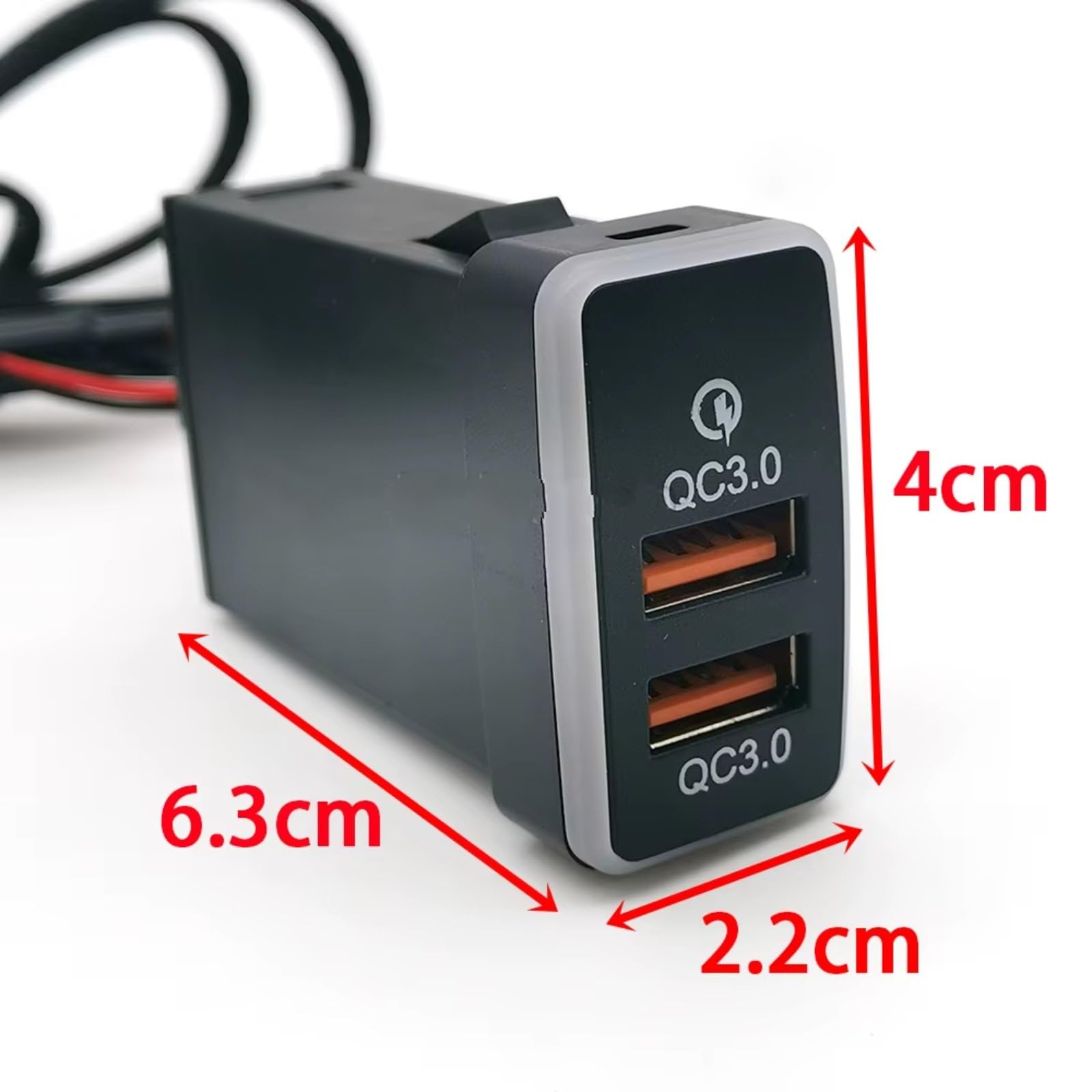 Consola USB Compatible Con Toyota Para Fj Cruiser Para Prado Para Lc120 Coche Cargador Adaptador Transferencia Datos Interfaz Dual QC3.0 Puerto USB
