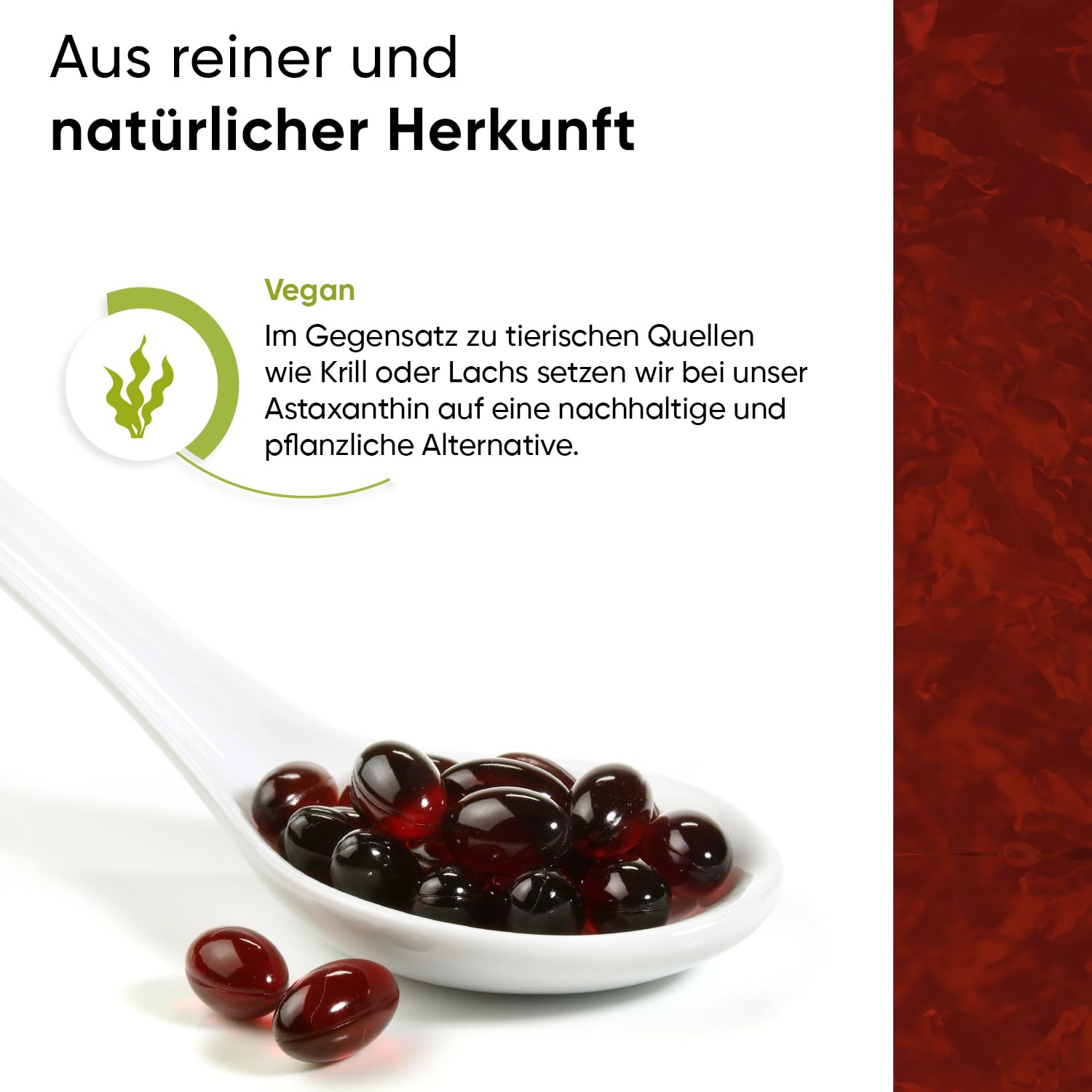 Astaxantina 8 mg 200 capsule vegetali vegane e naturali, con vitamina E, scatola di pillole inclusa, testata in laboratorio, Haematococcus Pluvialis, fornitura da 6 a 7 me