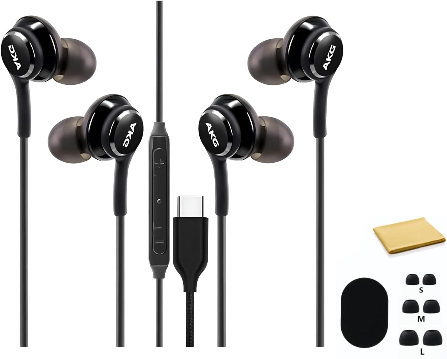 AKG Earbuds Stereo USB C Headphones for iPhone 15, iPhone