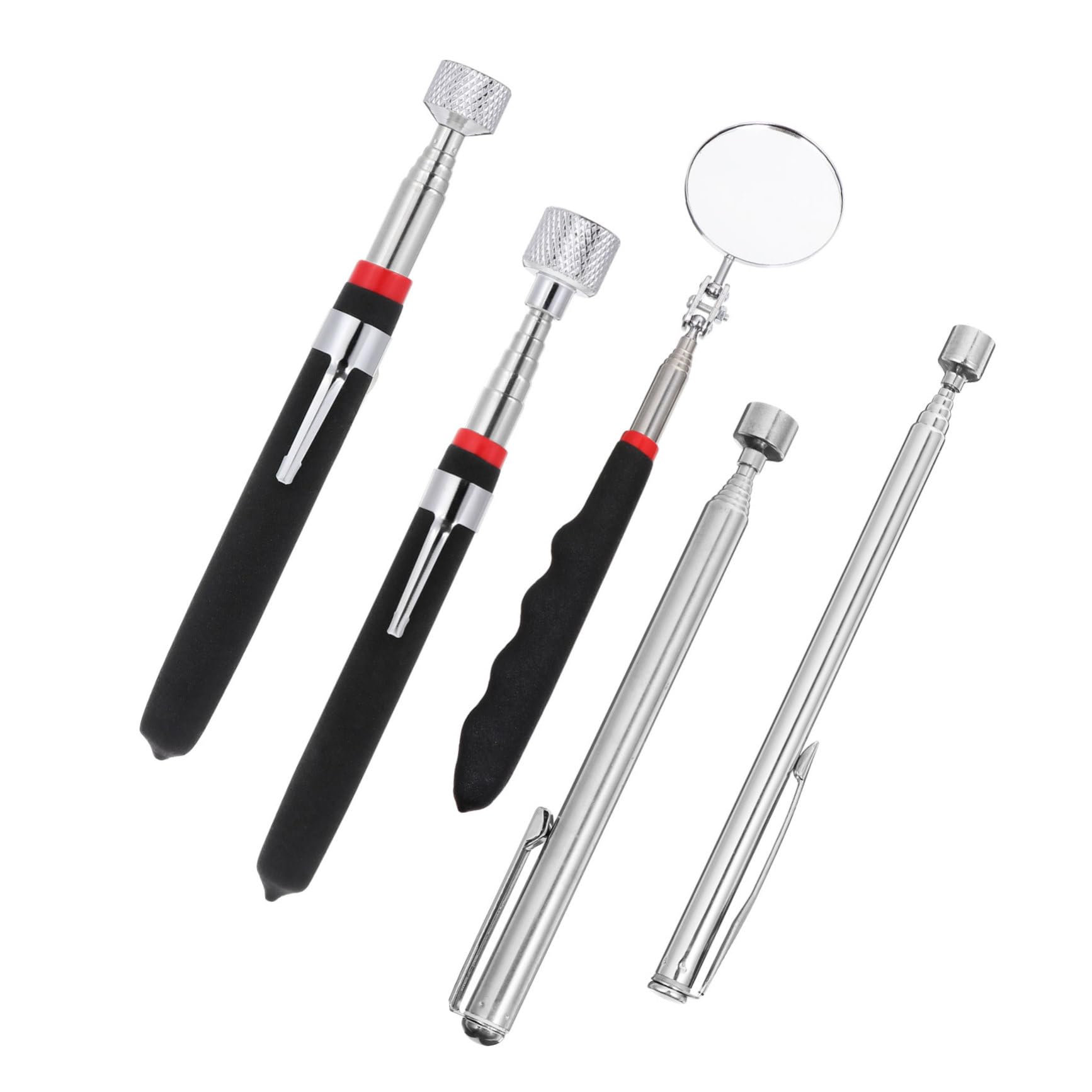 OSALADI Portable Telescoping Magnet Stick Pcs Swivel Inspection Mirror up Tool Car Narrow Space