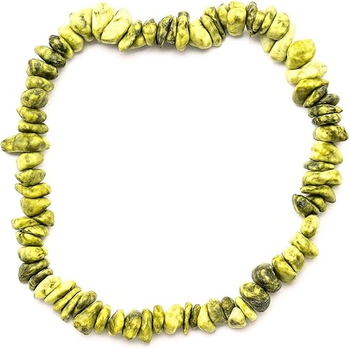 Miniatura 1 de Hijet Hermosa pulsera de virutas de vesuvianita para hacer joyas, equilibrio de energía positiva, armonía, suerte, yoga, meditación, reiki, único,