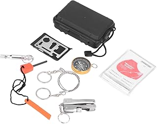 Kit de ferramentas de sobrevivência: Caixa de emergência portátil para carro, casa, viagens, campismo, escritório e desp...