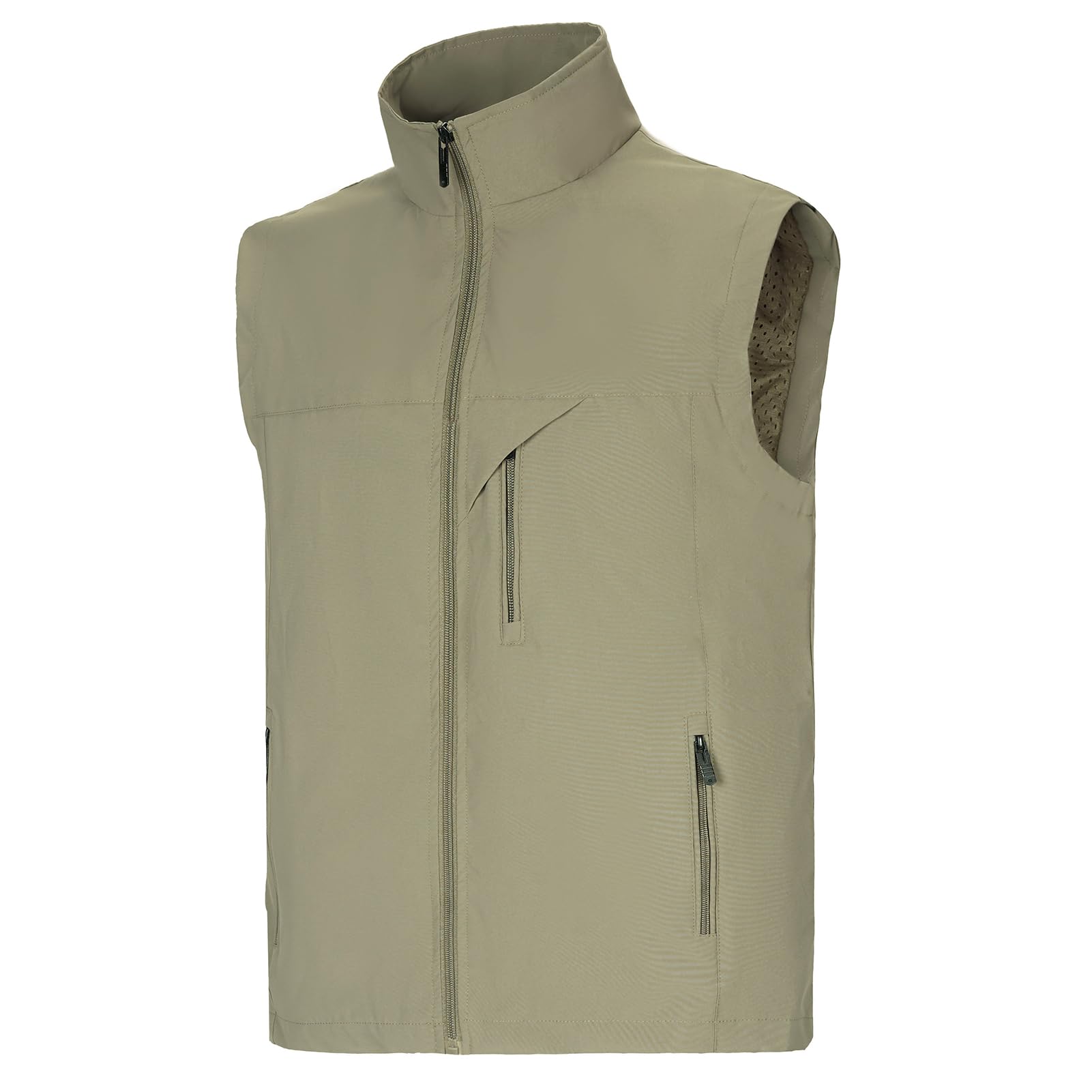DUOFIER Men's Casual Vest Lightweight Outdoor Work Photo Cargo Sleeveless Jacket for Hiking Travel