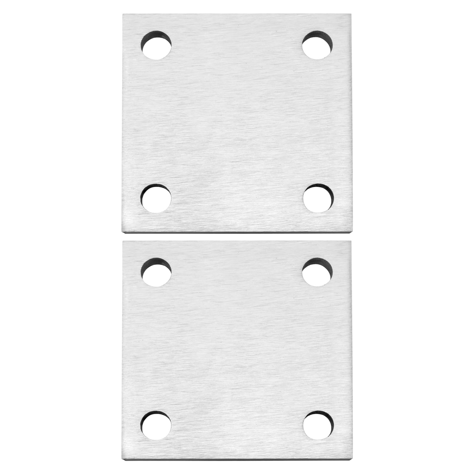 SG Store Lot de 2 Plaques d'ancrage en Acier Inoxydable 304 100 X 100 X 8 Mm 240 Plaques en Acier Inoxydable à Grain Moulu Tôles en Acier Inoxydable