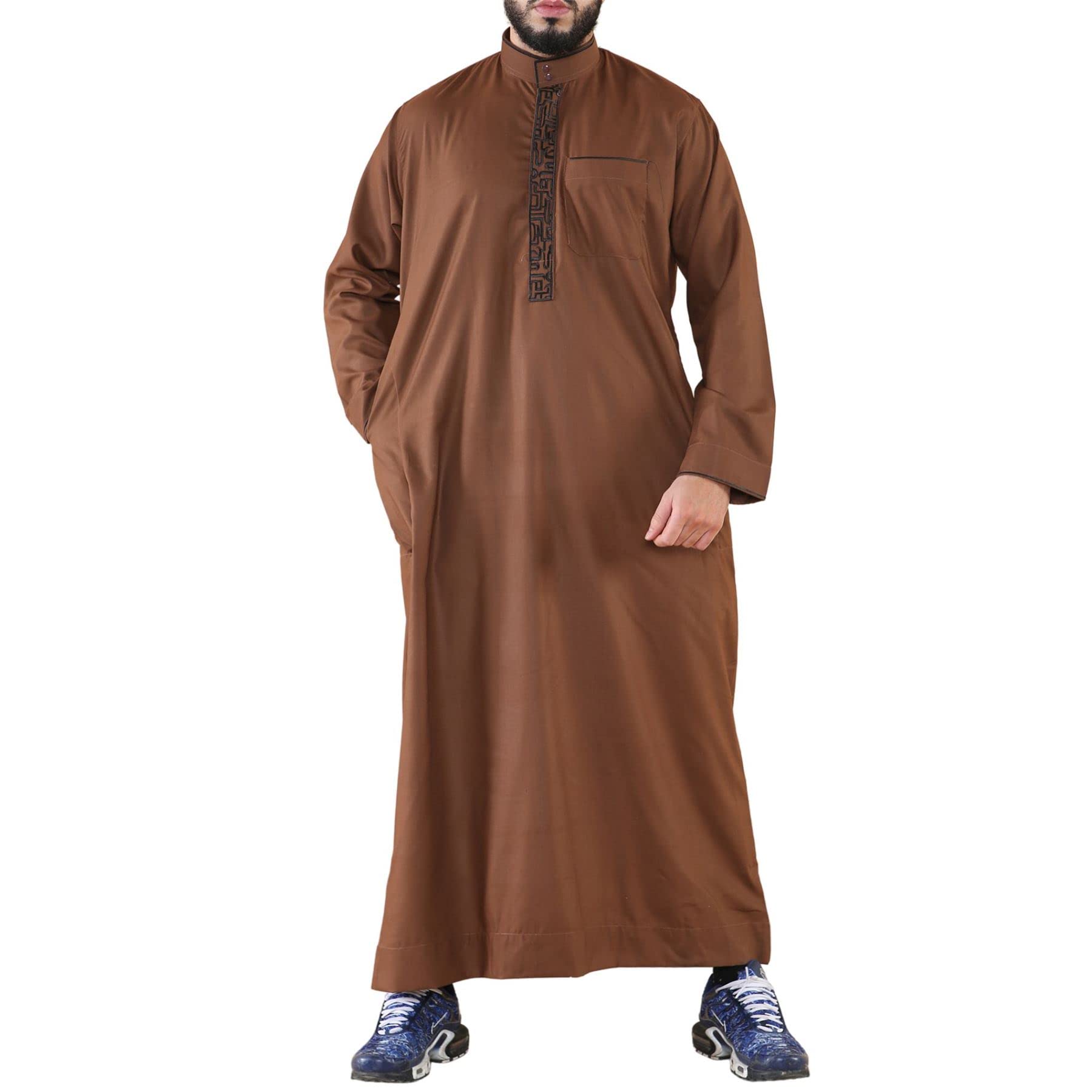 Thobez Men's Thobe - Cotton - Brown - 58R