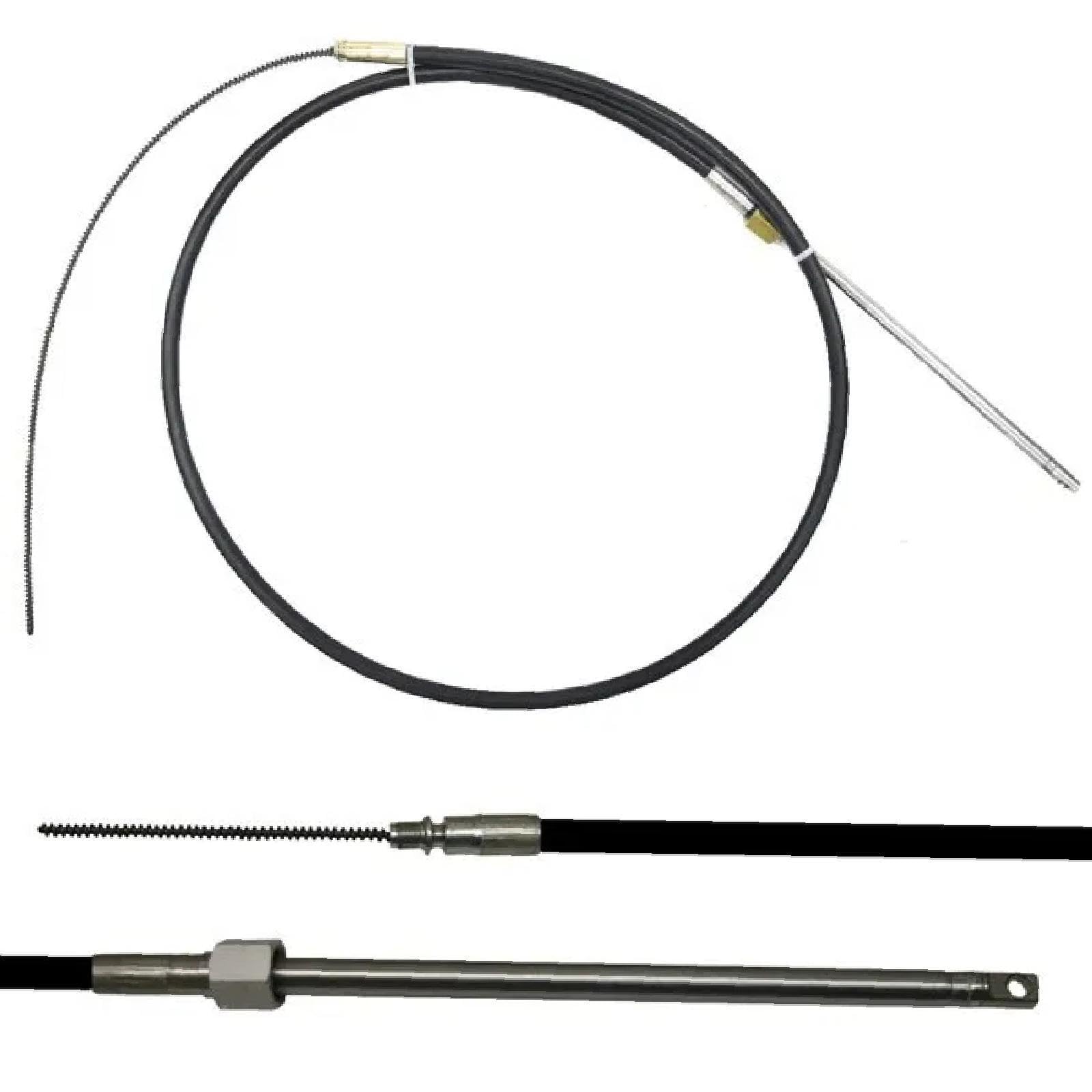 Cable de dirección de Servicio Ligero Aqmm5813 para Motores fueraborda hasta 55, Piezas 8 pies, Negro, 8 pies