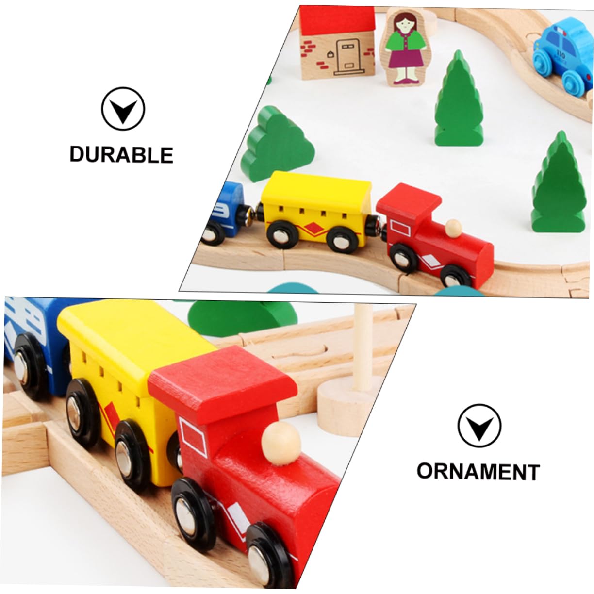 Toyvian 1set Treni Puzzle Ragazzo Ragazza Legno Gioco Educativo Per Sviluppare Creatività e Abilità Manuali