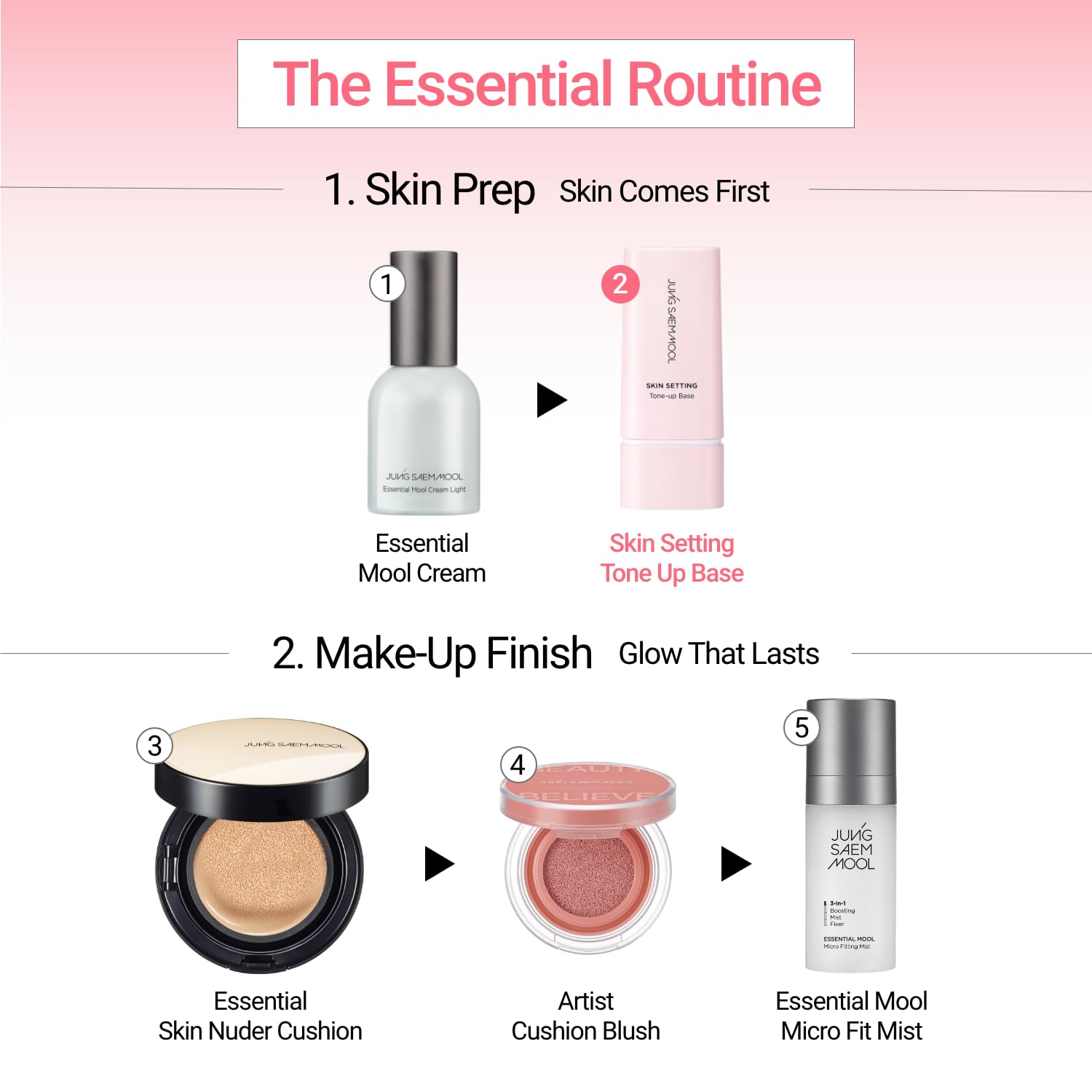 JUNG SAEM MOOL Skin Setting Tone Up Base 1.35 Fl Oz, Pink Luminizing Makeup Primer, Hydrating K-Beauty Base for Radiant Glow & Smooth Skin, Camu Camu for Vibrant Complexion, Longlasting, Korean Makeup - Image 6