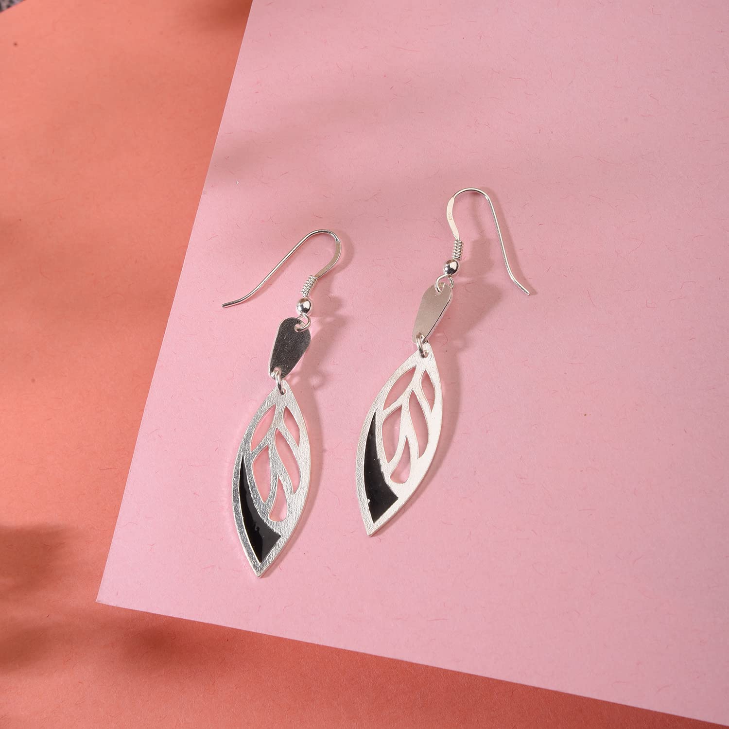 DHRUVS Collection - Paar 925 reine Silber Ohrringe für Mädchen und Frauen, Silber, kein Edelstein