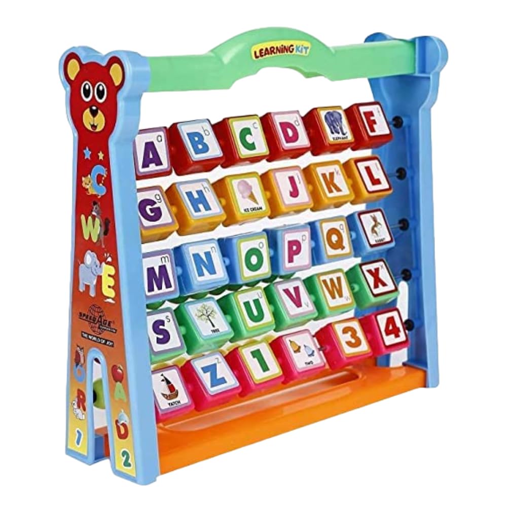 Learning Kit | Alphabets, Numbers & Picture Play Abacus for Kids | ABCD Educational Toy | Multicolor | Ideal Gift for Boys & Girls