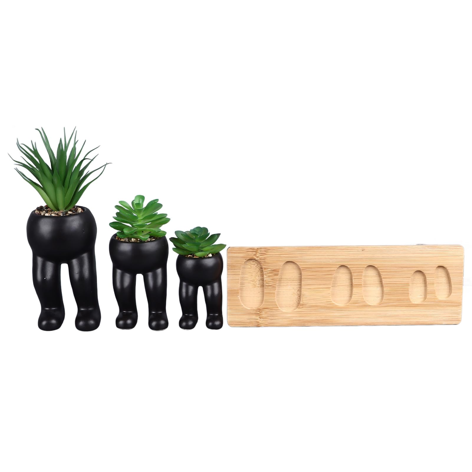 Chrees Künstliches Sukkulenten-Set aus Keramik, Niedliche Mini-Pflanzen