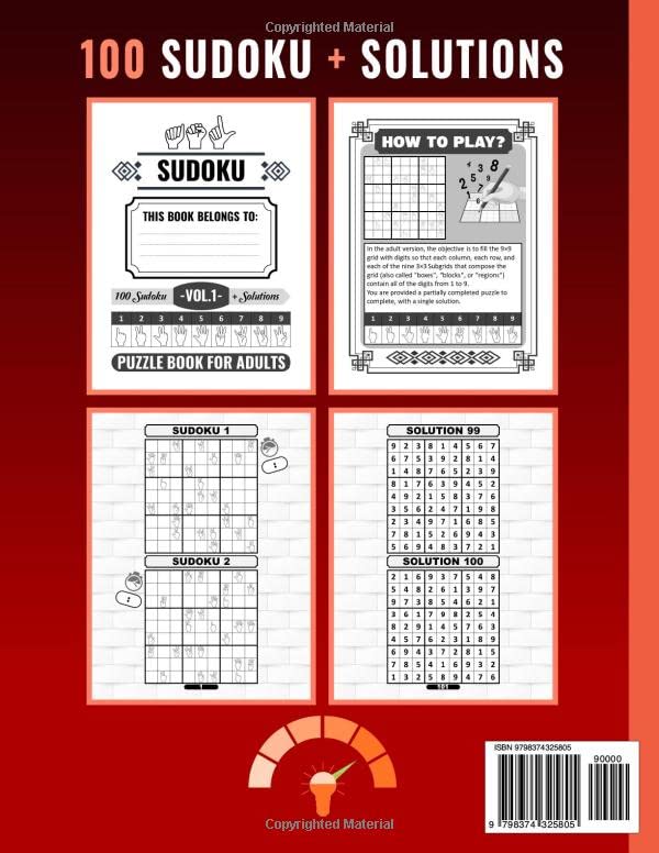 Miniatura 2 de ASL American Sign Language Sudoku Puzzle Book for Adults -Vol.1- 100 Fun Sudoku Puzzles with Fingerspelling and Numbers for Adults, Beginners