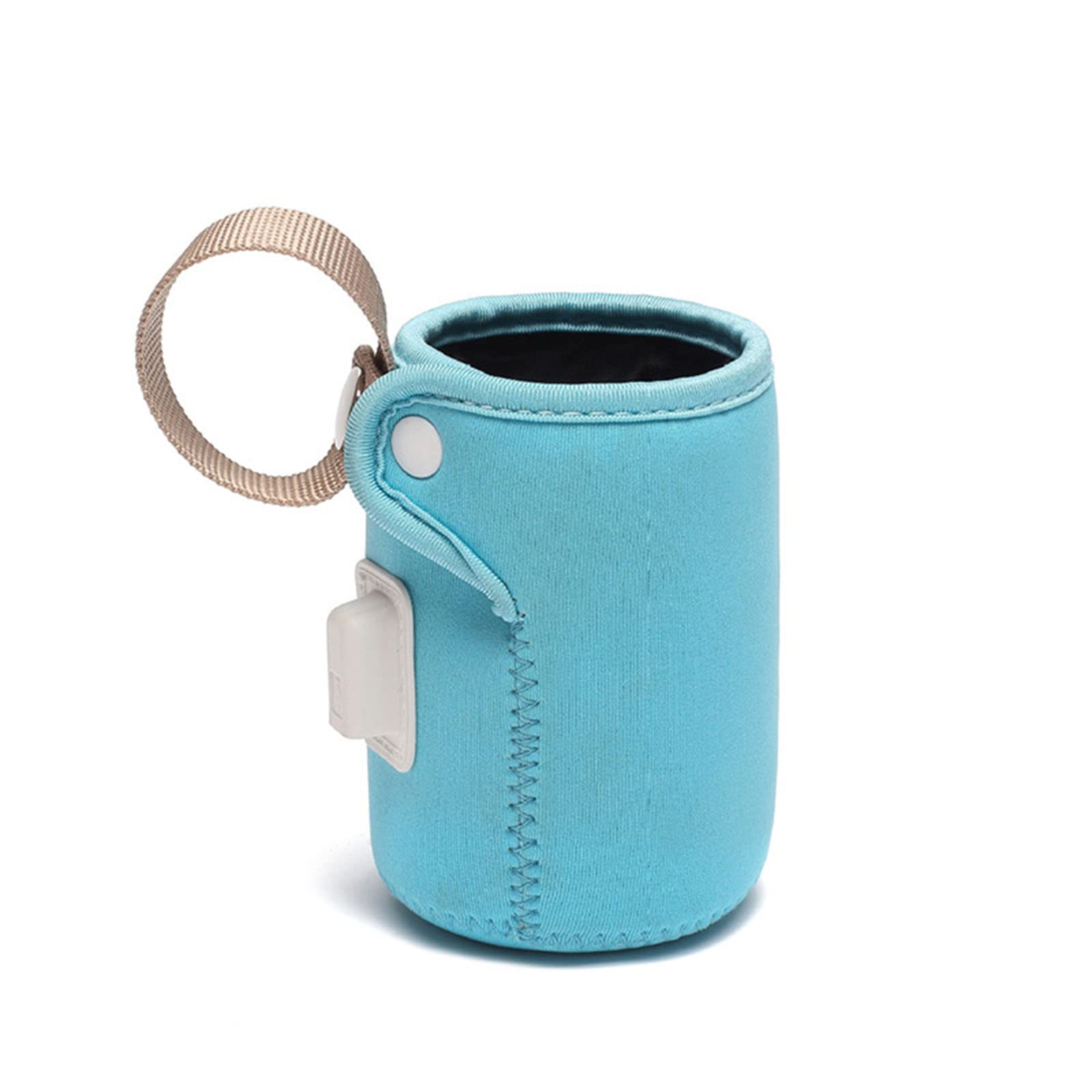 Conjunto de taza de café termostática USB y cubierta de aislamiento para biberón azul