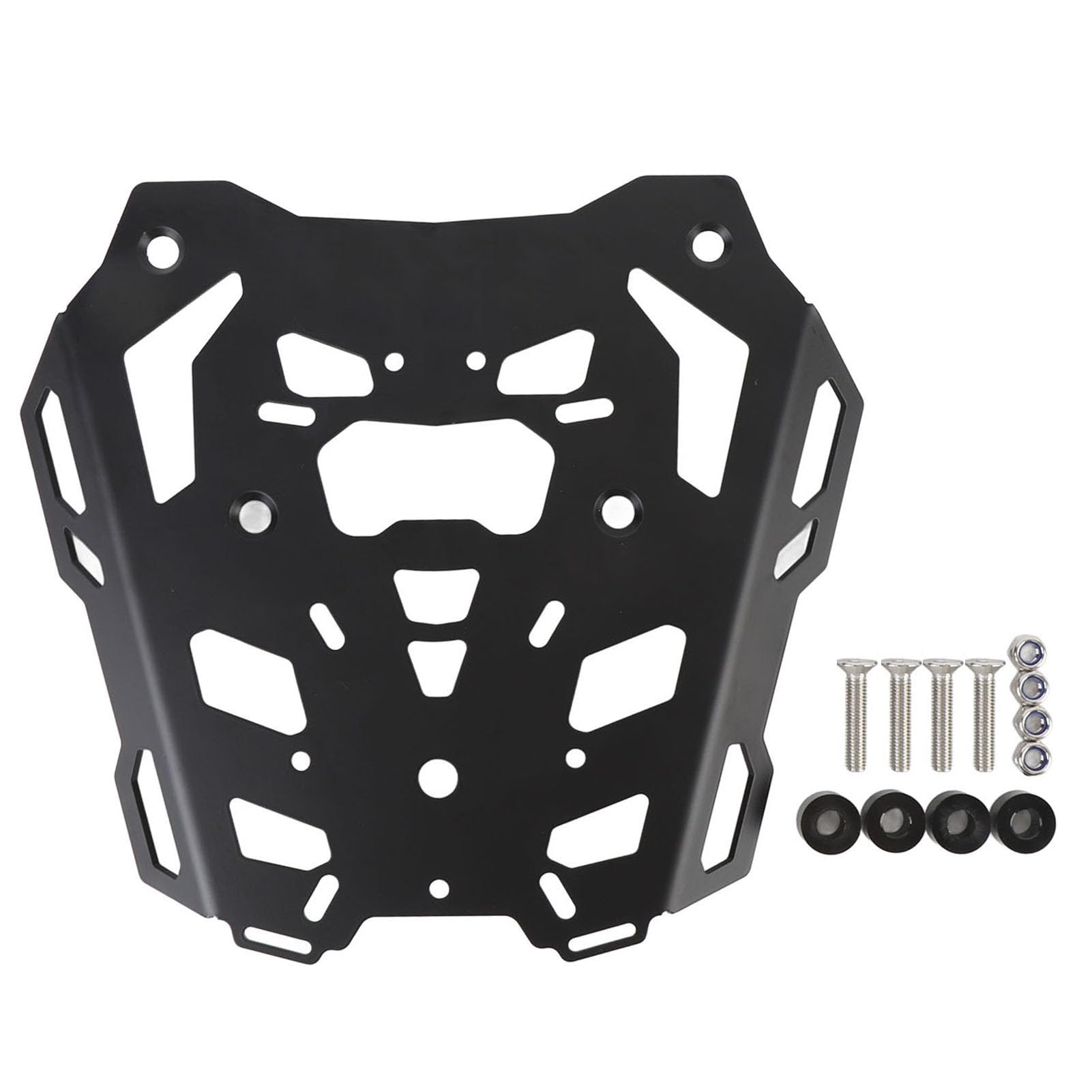 Jeffergarden Bagażnik Tylny Motocykla 3MM Aluminiowy Tylny Wspornik Bagażnika z przedłużoną płytą do Przechowywania Matowy Czarny Szybki montaż dla XL750 2023 2024 Touring Dojazdy
