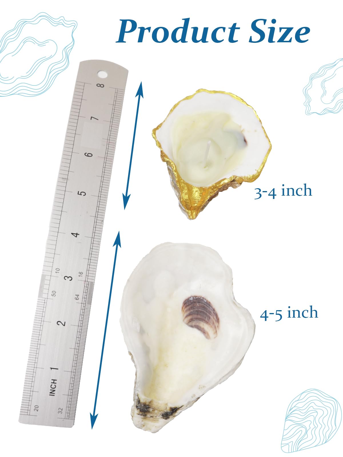 Konkave Austernmuscheln zum Basteln und Basteln, 7,6 cm - 10,2 cm, Schmuckkästchen, Malen, Weihnachtsdekoration, Vasenfüller, Großpackung Muscheln, 25 Stück