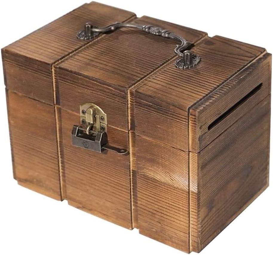 SUSUFISH Piggy Bank Money Bank Coin Bank Locking Cash Box