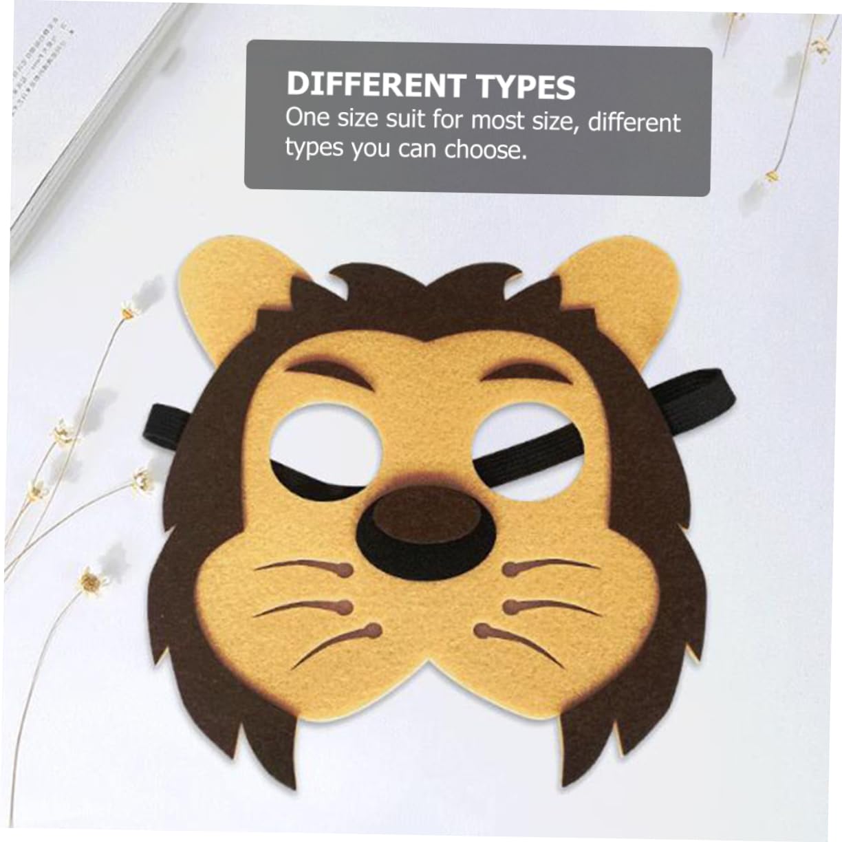 GALPADA 30 Pz Feltro Bendato Maschera a Forma Di Animali Il Cosplay Degli Animali Si Veste Maschera a Forma Di Animale Copertura Del Viso Di Animale Modellante Provato