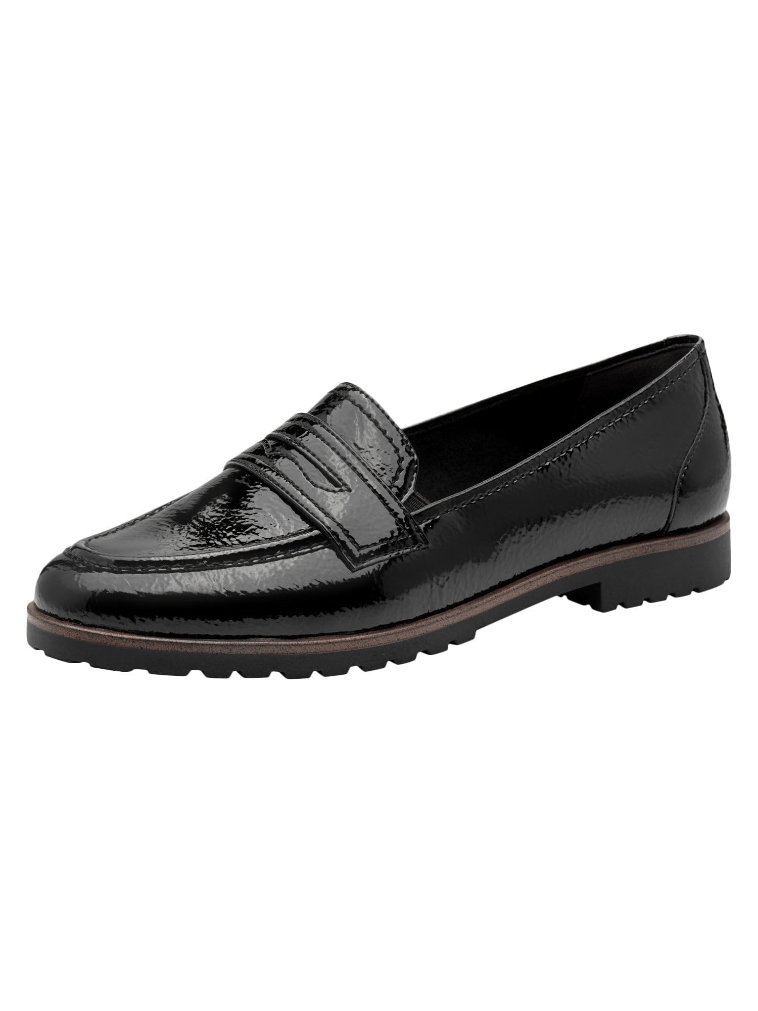 Tamaris Women's Flat Slippers, Black (Black Patent), 7.5 UK