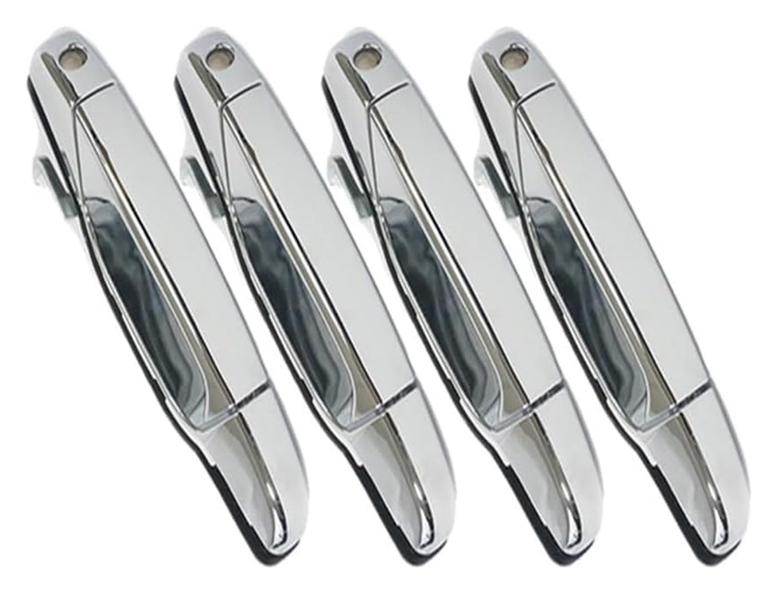 Qwqthgs Chrome Car Exterior Door Handle Cap For Avalanche For Silverado For Suburban For Tahoe 25960525 Front Rear Left Right Exterior Door Handle 2007-2013(Chrome)