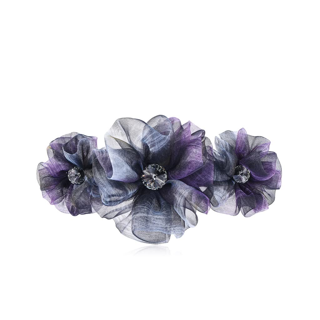 Cintas Para el Pelo de Cola de Caballo Clips de pelo hechos a mano Rhinestone Flower Clips de pelo elegante temperamento de pelo clips de caballo pinzas de pelo clips de pelo clips horizontales Acceso